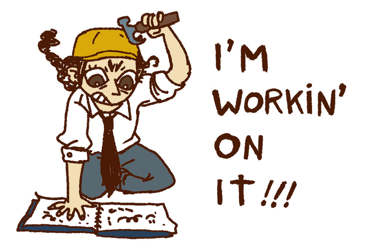 hard at work